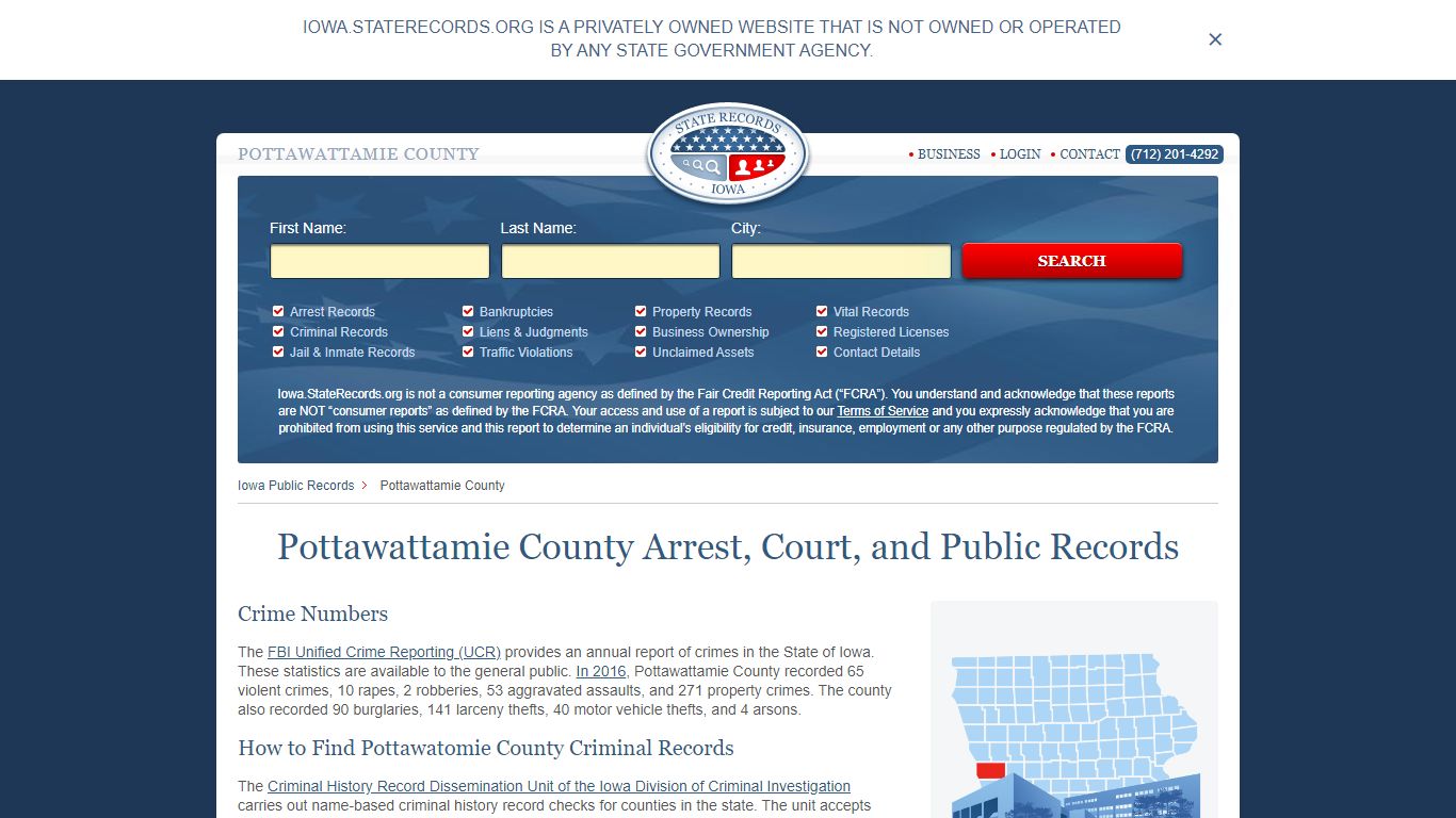 Pottawattamie County Arrest, Court, and Public Records